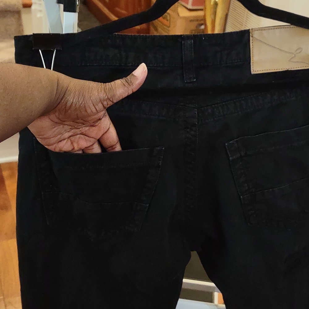 L.A.B Destroyed Ripped Raw Denim Jeans - Picture 10 of 13